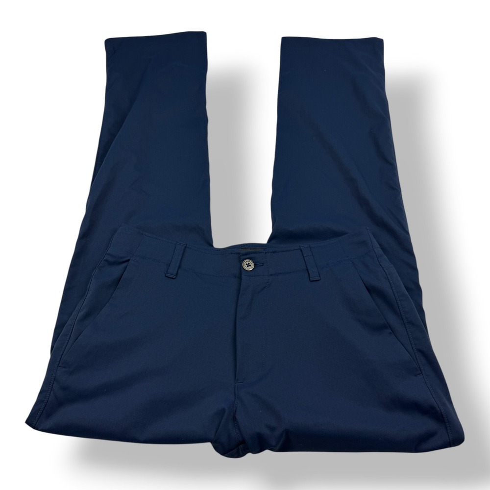 Under Armour Mens‎ Golf Pants Navy Blue Tapered Leg Textured 32x32 Performance